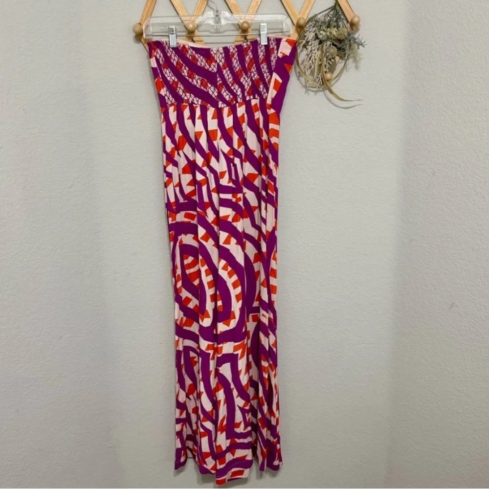 ❤️ Tracy Reese x Anthropologie Geometric Strapless Wide Leg Jumpsuit Size 6P